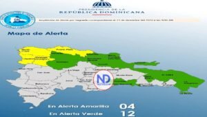 COE aumenta a 16 las provincias en alerta por lluvias