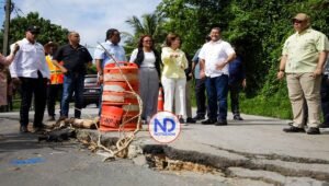 Raquel Peña recorre zonas de Samaná afectadas por las lluvias