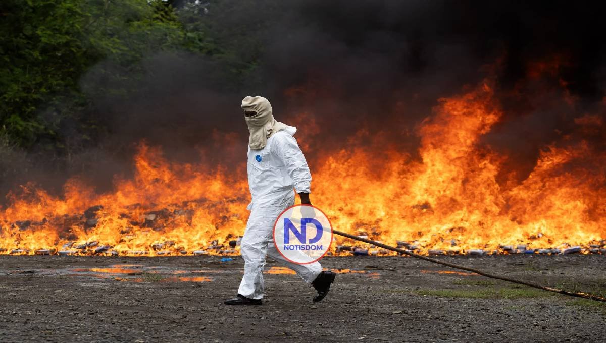 Dominicana incinera cocaina valorada en 250 millones dólares 2 Dominicana incinera cocaina valorada en 250 millones dólares