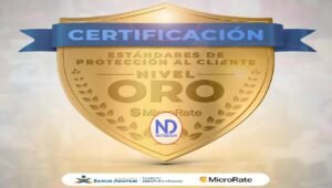 El Banco Adopem de RD recibe calificación oro de MicroRate