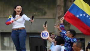 María Corina Machado fue interceptada al término de la manifestación en Caracas, denuncia su partido