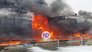 Ucrania bombardea depósito de petróleo en región rusa Sarátov