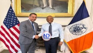 Guido Gómez Mazara y Eric Adams dialogan sobre ciberseguridad y transformación digital