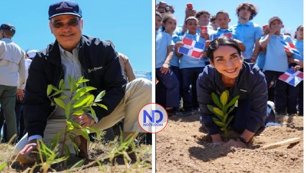 Abinader y esposa encabezan jornada siembra miles árboles