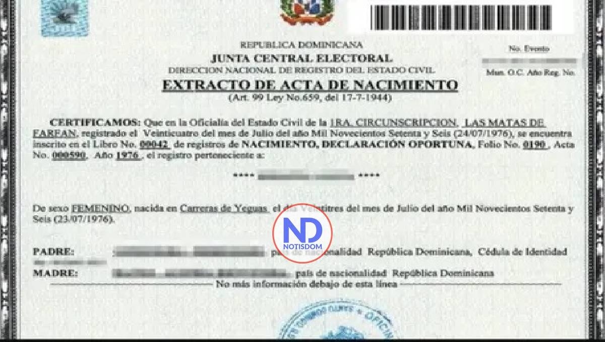 La JCE unificará las actas del estado civil en un único formato