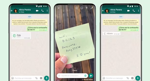 Mensajes efímeros de WhatsApp: ¿Son realmente seguros? 4 Mensajes de visualizacion unica Mensajes efímeros de WhatsApp: ¿Son realmente seguros?