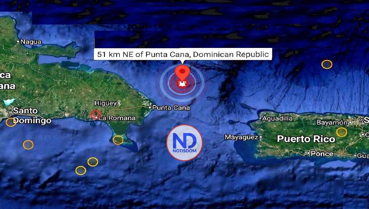 Temblor magnitud 5.4 grados sacude a RD