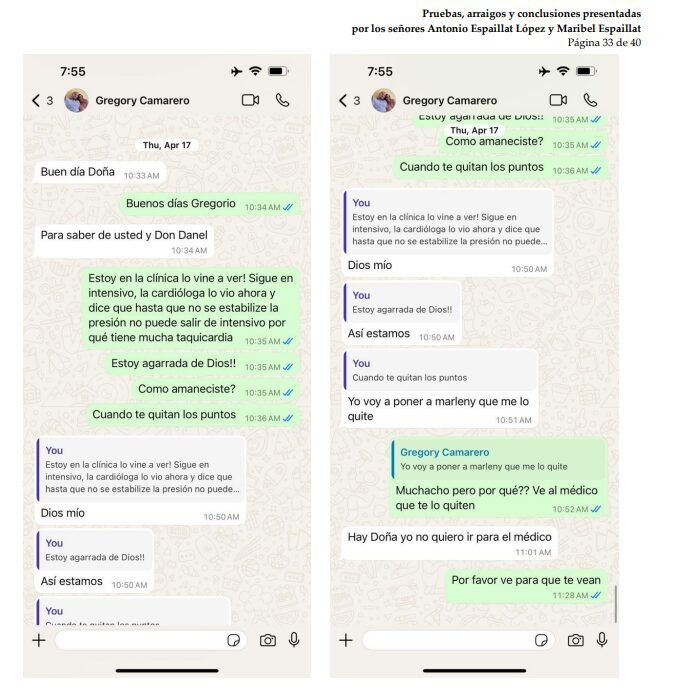 whatsapp gregori adames 2 Revelan conversaciones entre exempleado del Jet Set, Gregory Adames y Maribel Espaillat tras la tragedia