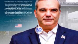 Embajada de EE. UU. felicita Abinader por adopción de nueva Ley de Compras 47-25