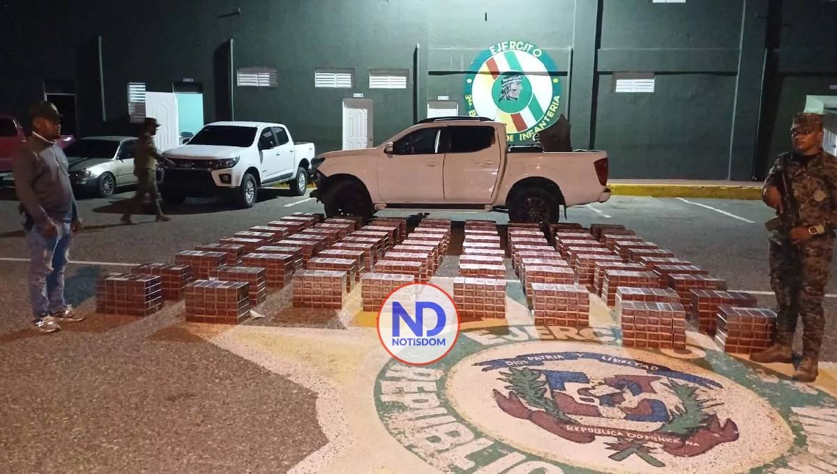 Retienen contrabando de 380,000 cigarrillos en una camioneta en San Juan de la Maguana