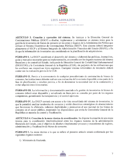 Abinader instruye a la DGCP implementar sistema nacional de gestión de inventarios en el Estado 10 CARTA 6 1 Abinader instruye a la DGCP implementar sistema nacional de gestión de inventarios en el Estado