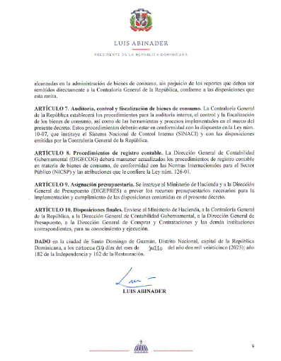 Abinader instruye a la DGCP implementar sistema nacional de gestión de inventarios en el Estado 12 CARTA 8 Abinader instruye a la DGCP implementar sistema nacional de gestión de inventarios en el Estado