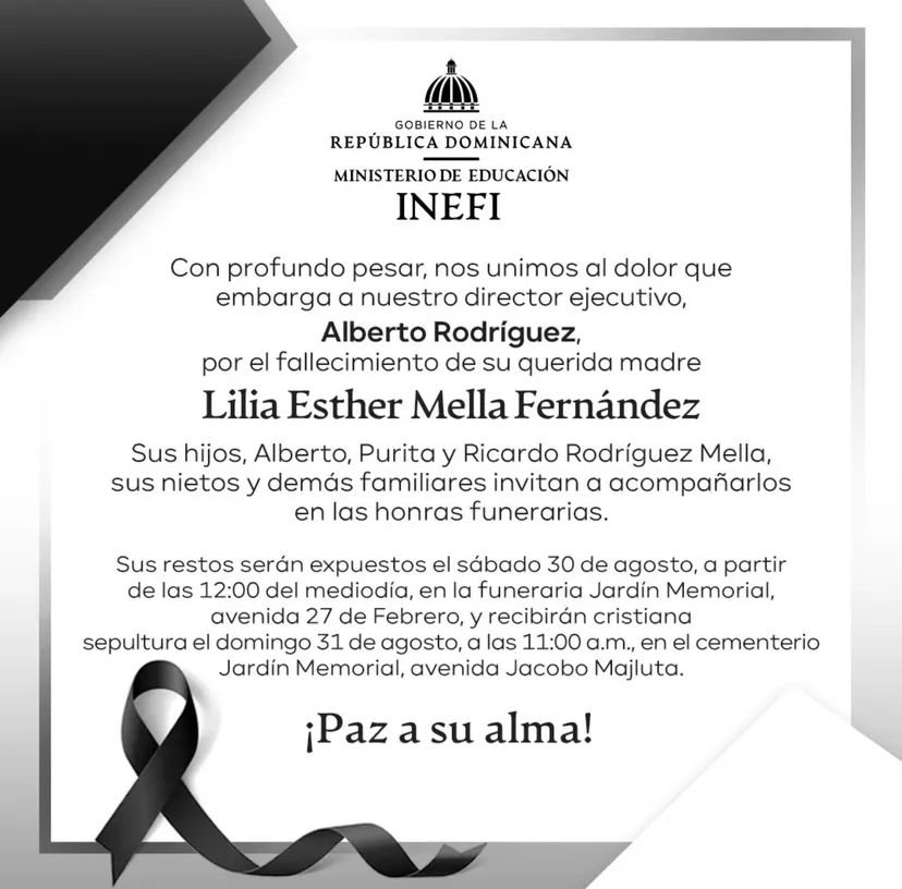 Fallece la madre de los periodistas Alberto y Ricardo Rodríguez 3 Lilia Esther Mella Fernandez Fallece la madre de los periodistas Alberto y Ricardo Rodríguez