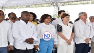 Raquel Peña y la gobernadora Rafaela Javier entregan obras en Monte Plata