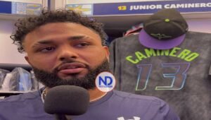 Junior Caminero: “Estoy enfocado en jugar una pelota dura”