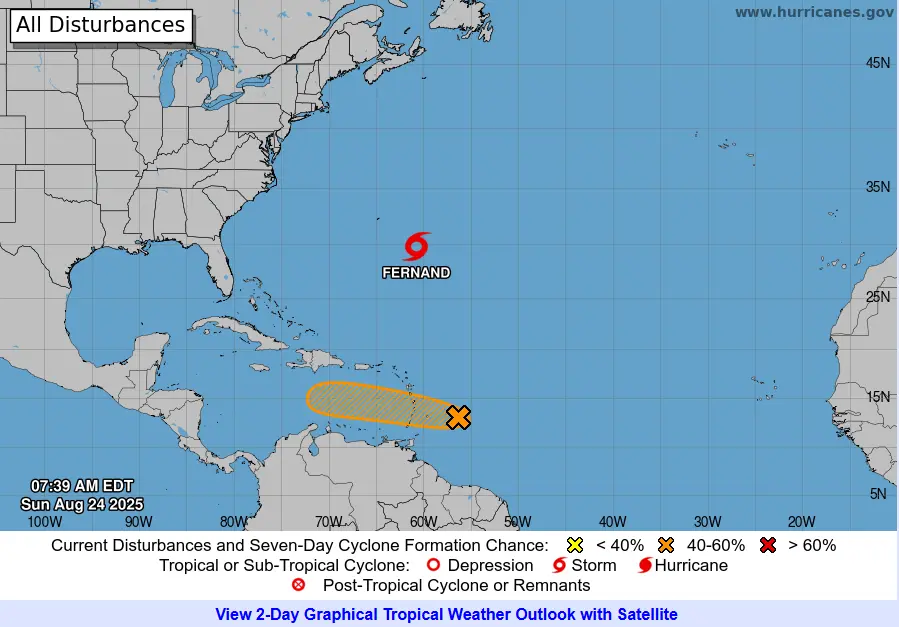 tormenta tropical Fernand Se forma la tormenta tropical Fernand en el Atlántico