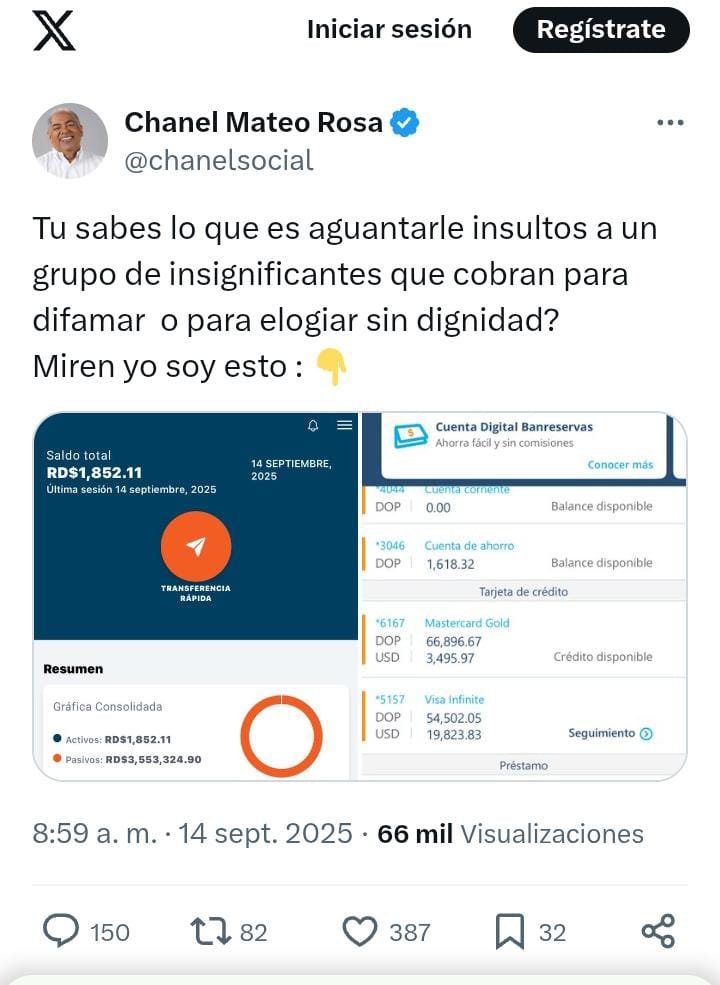CHANEL MATEO ROSA Exdirector de Senasa publica sus estados de cuenta en redes sociales
