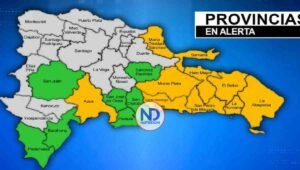 Indomet mantiene 10 provincias en alerta amarilla y 8 en verde