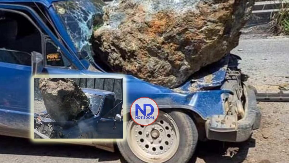 ¡Milagro! Tres sobreviven tras caída de enorme roca sobre camioneta en la carretera La Vega–Jarabacoa 2 ¡Milagro! Tres sobreviven tras caída de enorme roca sobre camioneta en la carretera La Vega–Jarabacoa
