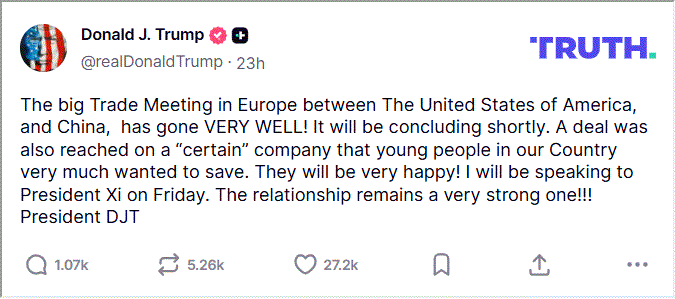 Estados Unidos y China logran un acuerdo sobre TikTok 3 donald trump Estados Unidos y China logran un acuerdo sobre TikTok