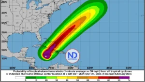Melissa ahora es categoría 5; seguirá lloviendo en parte RD