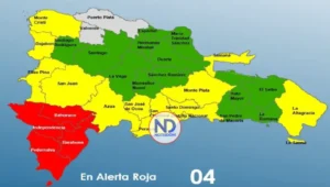 COE rebaja a 4 las provincias dominicanas en alerta roja
