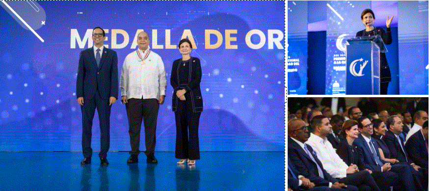 MEDALLA DE BRONCE Vicepresidenta Raquel Peña entrega Premio Nacional a la Calidad en el Sector Público