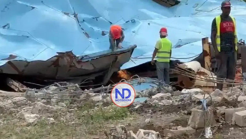 Inician levantamiento de escombros tras explosión de tanque de agua en San Pedro de Macorís