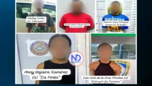 Policía arresta a “El Brujito”, “La Changa”, “La Furiosa”, “La Pinta” y “Chinocano” por robo en Santiago