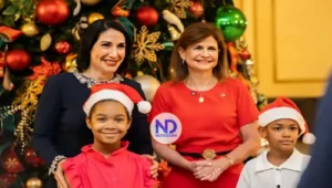 Vicepresidenta Peña y primera dama Arbaje dan la bienvenida oficial a la Navidad