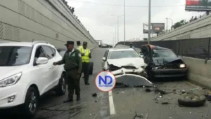 Cuatro lesionados en accidente múltiple en capital dominicana