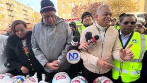 Ser Latino se une a Rubén Luna en la novena entrega de pavos y canastas por Acción de Gracias en NY