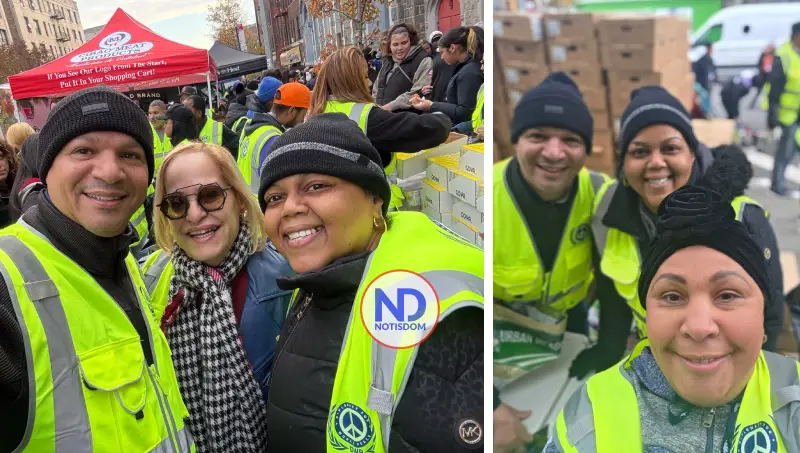 NOTISDOM FOTOS PF2025 2025 11 24T215009.677 Ser Latino se une a Rubén Luna en la novena entrega de pavos y canastas por Acción de Gracias en NY