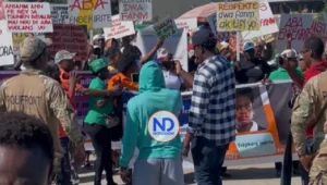 Haitianos protestan frontera; piden justicia por Anne-Mircie