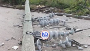 Derribo de 7 postes deja 4 mil sin luz en zona Villa Altagracia