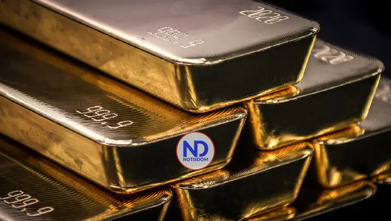 Una fotografía que muestra lingotes de oro.