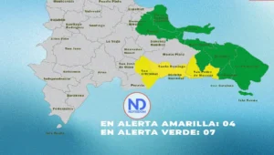 COE sube a siete las provincias en alerta verde y mantiene cuatro en amarilla por vaguada