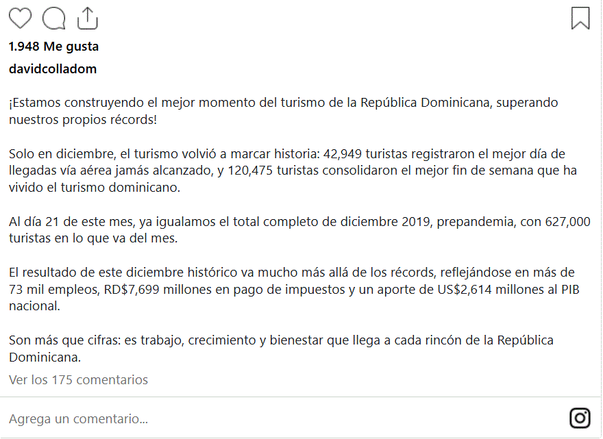 TURISTAS 2025 1 Collado: “En lo que va de diciembre 2025 han llegado 627,000 turistas a RD”