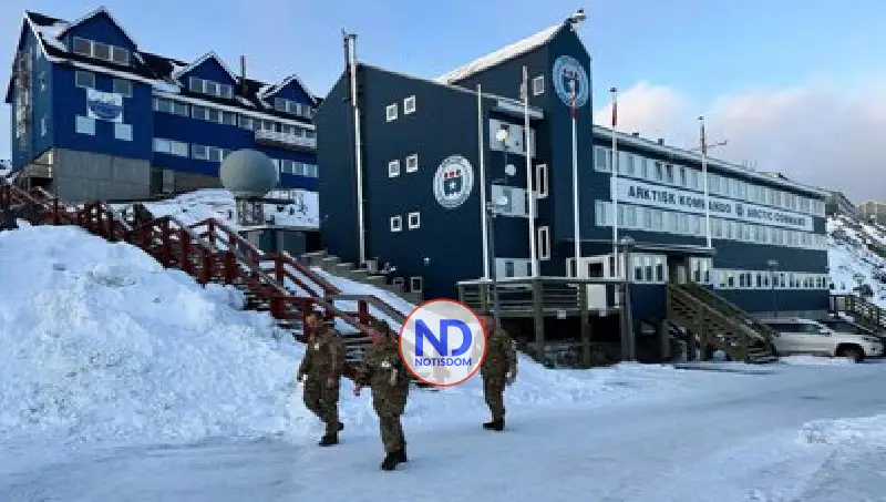 Llega a isla de Groenlandia un contingente del Ejército danés