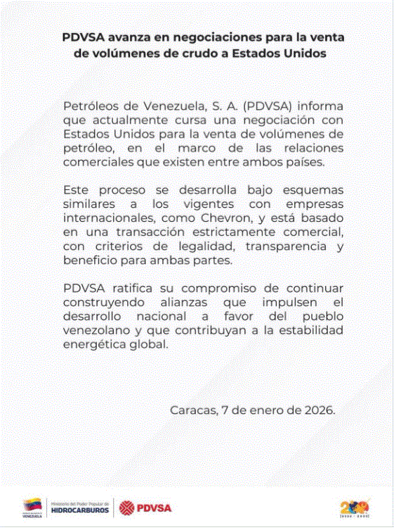 petroleo de Venezuela EEUU controlará venta petróleo de Venezuela indefinidamente