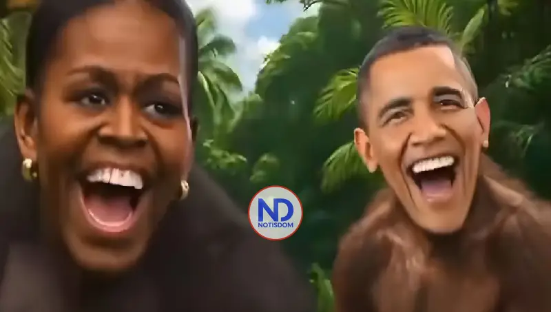 Trump publica vídeo con los Obama como pareja de monos