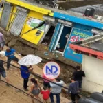 Colapsan varios comercios y viviendas en Gaspar Hernández por lluvias