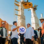 Paliza constata avances de la Línea 3 del Teleférico de SDO, cuya primera fase concluirá en diciembre