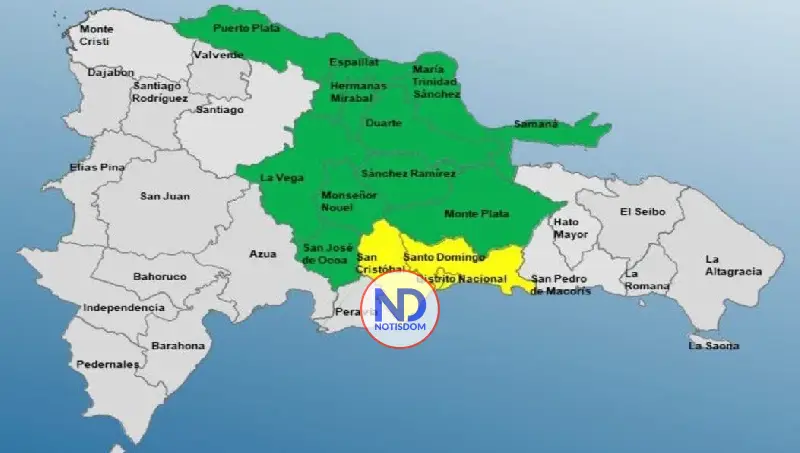 Distrito Nacional y 13 provincias de RD en alerta por una vaguada