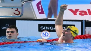 Nadador australiano Cameron McEvoy bate récord del mundo de 50 m libres