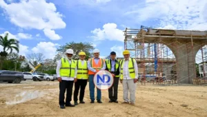 Comisión que vigila uso de fondos de Aerodom supervisa obras de solución vial que ejecuta el MOPC en SD