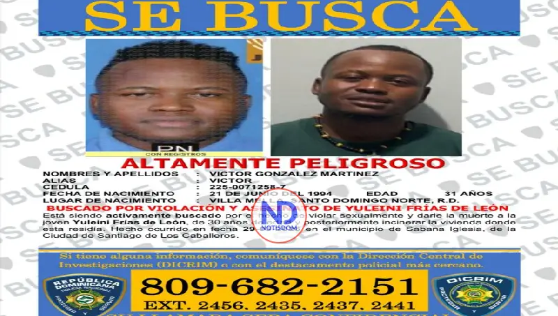 Policía identifica presunto responsable de la muerte de mujer en Sabana Iglesia