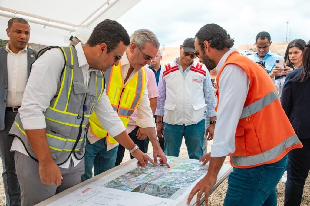 Abinader construccion avenida Republica de Colombia Abinader supervisa construcción avenida República de Colombia; obra de RD$12 mil millones financiada con fondos Aerodom