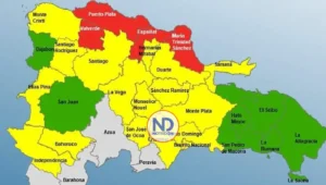 COE coloca en alerta roja cuatro provincias de la RD por lluvias