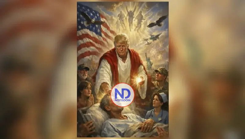 Trump se muestra como Jesucristo en una imagen viral